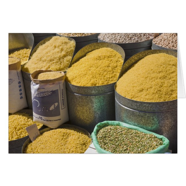 Pâtes sèches et haricots à vendre, Marrakech, 2 (Devant horizontal)