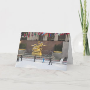 PATINAGE À GLACE À LA CARTE DE VACANCES DU ROCKEFE