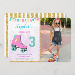 Patinage à rouleaux - Invitation photo