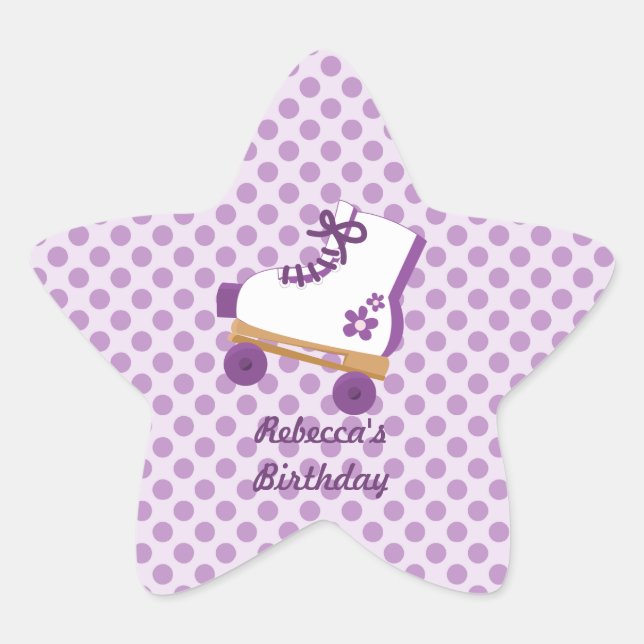 Patinage à roulettes avec points violets Stickers  (Devant)