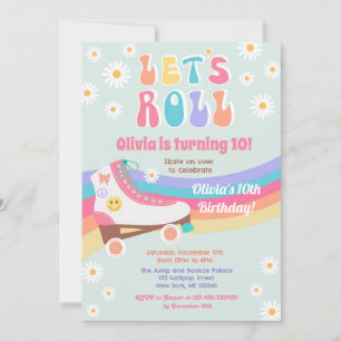 Patinage à roulettes Daisy Super Invitations d'ann