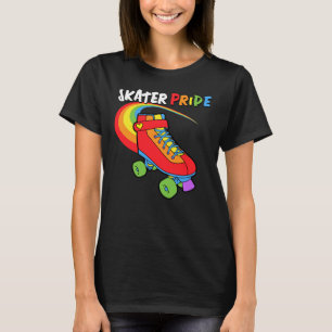 Patinage Arc-en-ciel Roller Skate Pride T-shirt