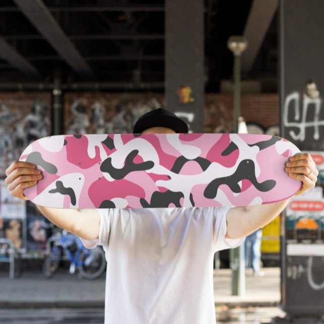 Patinage Camo Rose | Camo Skateboard (Pink Camo Skateboard Deck)