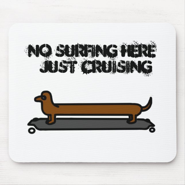 Patinage dachshund tapis de souris chien (Devant)