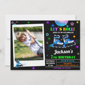 Patinage d'anniversaire invitation invitation de l