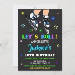 Patinage d'anniversaire invitation invitation de l