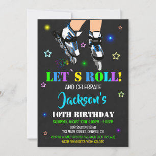 Patinage d'anniversaire invitation invitation de l
