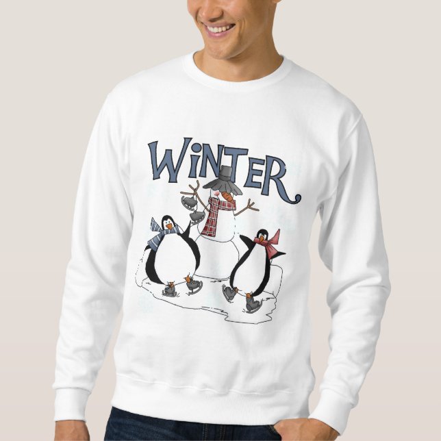Patinage de pingouin T-shirts et cadeaux de vacanc (Devant)