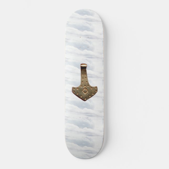 Patinage Gold Thor's Hammer nuages skateboard (Recto)