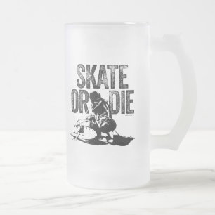 Patinage Ou Mourir (Hockey) Verre Frosted Beer Mug
