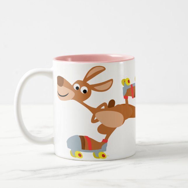 Patinage sur dessin mignon Kangaroo Mug (Gauche)