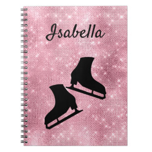 Patinage sur glace carnet figure patinage rose éti