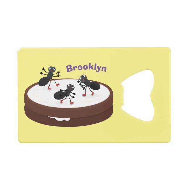 Patinage sur glace de fourmis joyeuses sur dessin  (Devant (Horizontal))