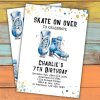 Patinage sur glace Invitation Anniversaire Patinag