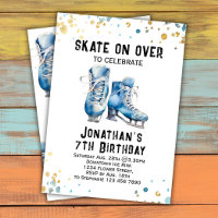 Patinage sur glace Invitation Anniversaire Patinag