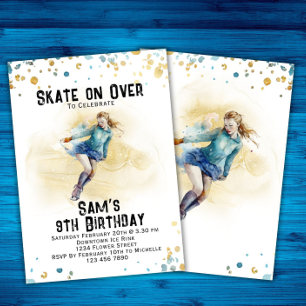 Patinage sur glace Invitation d'anniversaire, Part