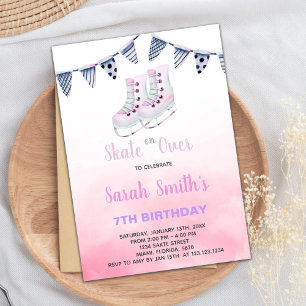 Patinage sur glace Invitations d'anniversaire