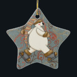 Patinage sur glace Ours polaire Ornement de vacanc<br><div class="desc">Garder l'ornement avec un ours polaire de patinage sur glace,  fait un grand cadeau pour quiconque aime le patinage sur glace ou les ours polaires!</div>