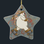 Patinage sur glace Ours polaire Ornement de vacanc<br><div class="desc">Garder l'ornement avec un ours polaire de patinage sur glace,  fait un grand cadeau pour quiconque aime le patinage sur glace ou les ours polaires!</div>