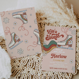Patinage sur glace super Invitation Anniversaire  