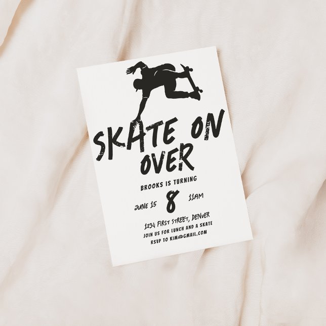 Patinage sur Skateboard Theme Party Invitation (Créateur téléchargé)