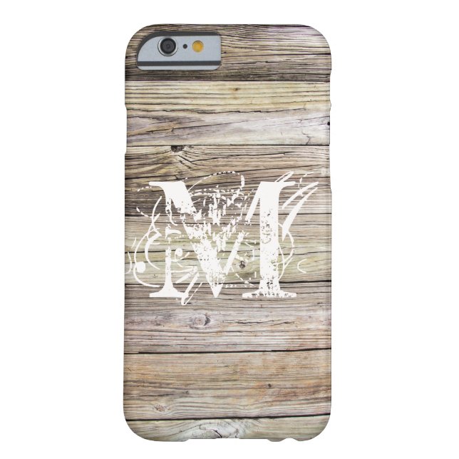 Patiné Bois Monogrammed iPhone 6/6 s Coque (Dos)