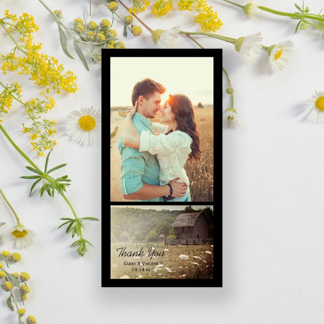 Patiné Mariage campagnard Merci photo (Créateur téléchargé)