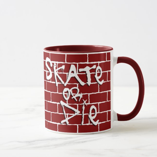 Patiner ou mourir de café Mug (Droite)