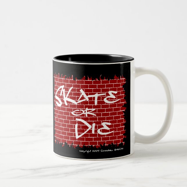 Patiner Ou Mourir De La Mug De Café (Droit)