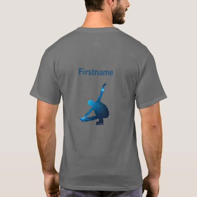 Patineur artistique T-shirt - étoile bleue Edge (Dos)