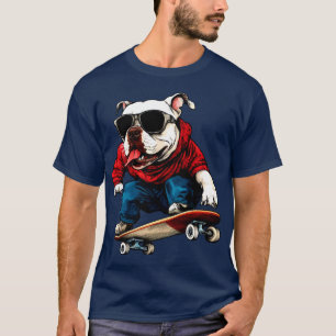 Patineur de chien / skateboard chien T-shirt