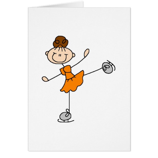 Patineur de glace dans la carte orange (Devant)