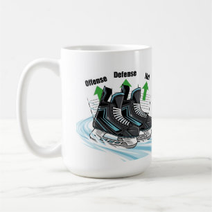 Patineur de hockey avec cartes de stats - Mugs