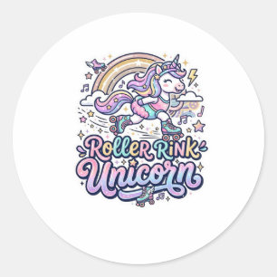Patinoire à roulettes Licorne Autocollant vectorie
