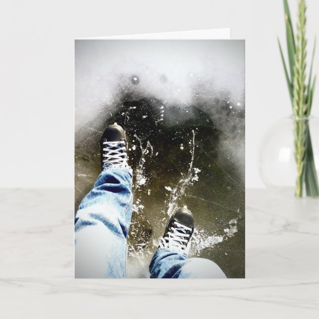 Patins Carte de vacances - Saison de la raison (Devant)