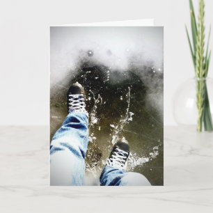 Patins Carte de vacances - Saison de la raison