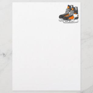 Patins de hockey orange