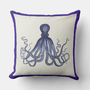 Patio Coussin Octopus Vintage Bleu nautique