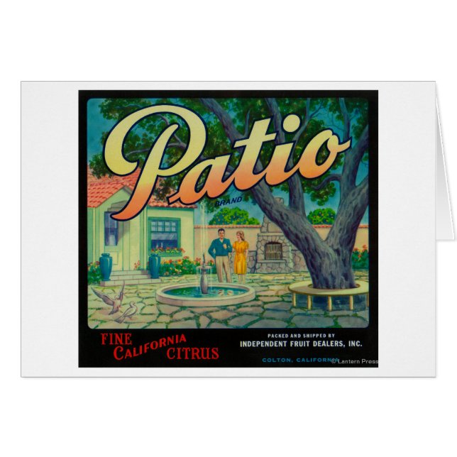 Patio Orange LabelColton, CA (Devant horizontal)