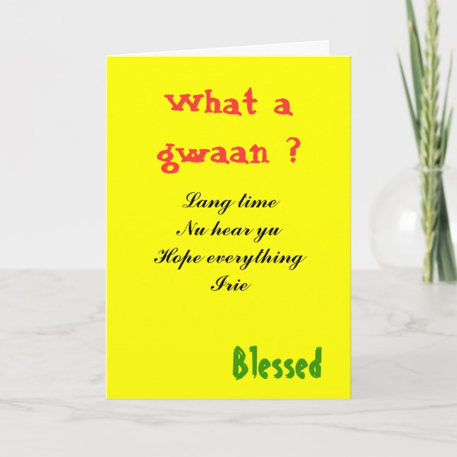 Patios jamaïcains Cartes de voeux (Devant)