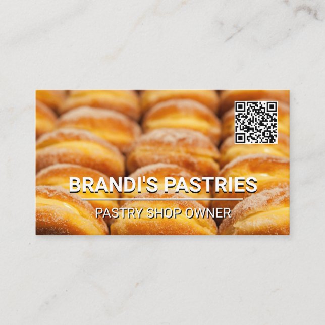 Pâtisseries | Carte de visite de code QR (Devant)