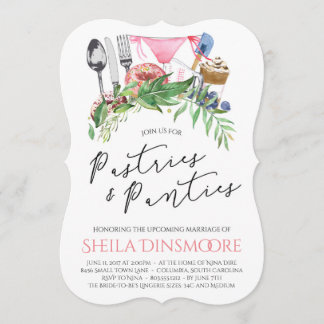 Pâtisseries et culottes Lingerie Douche Invitation