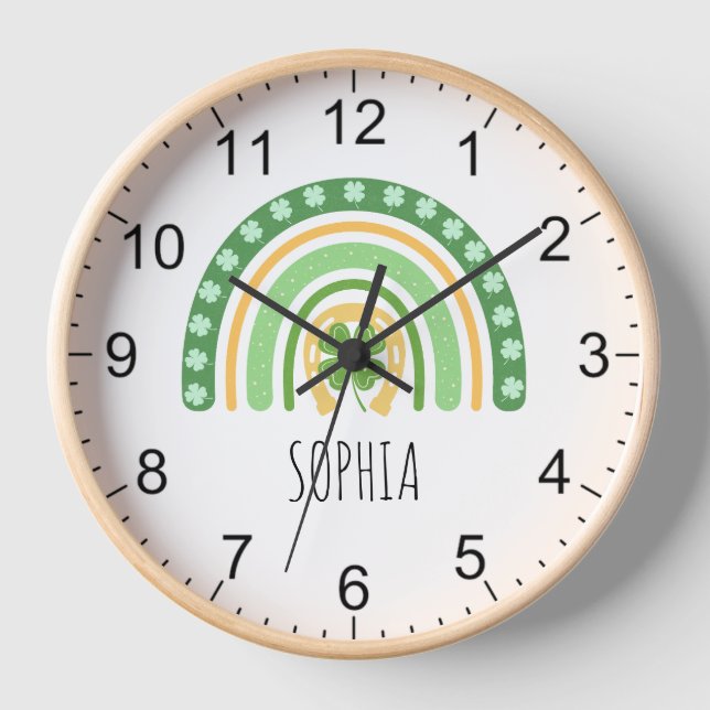 Patrick's Rainbow et nom Horloge Patrick's Girls (Recto)