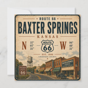 Patrimoine de l'autoroute Vintage Baxter Springs