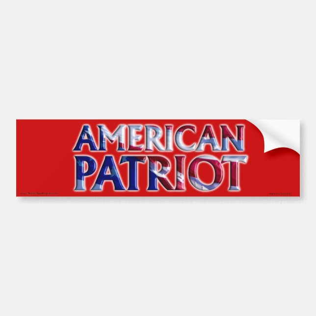 Patriot américain - Sticker pare-chocs (Devant)