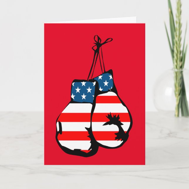 PATRIOT BOXER BOXING GLOVES CARTE D'ANNIVERSAIRE (Devant)