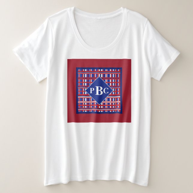 Patriote monogramme rouge blanc bleu (Design devant)