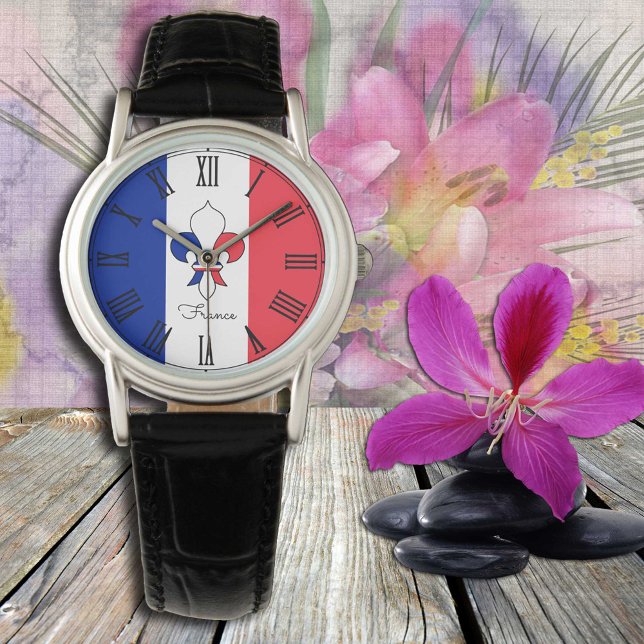 patriotes du drapeau français et français / montre (Créateur téléchargé)