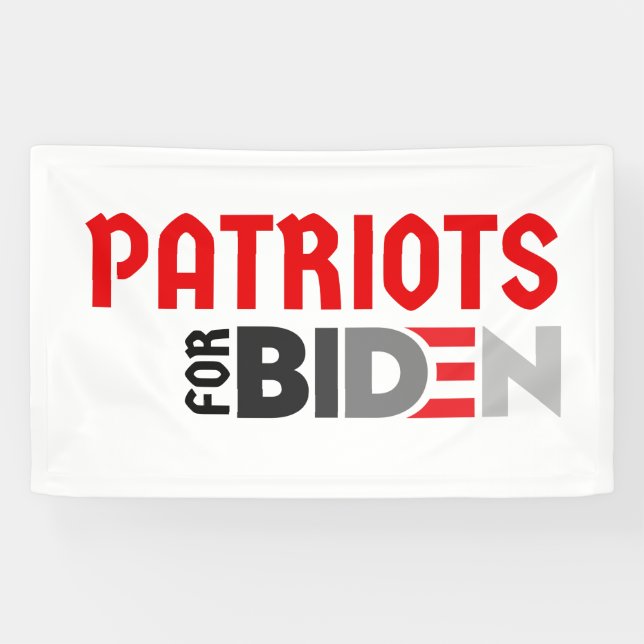 Patriotes Pour La Bannière Du Président Joe Biden (Horizontal)