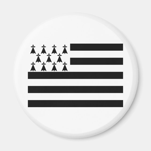Patriotic Brittany Flag Magnet (Devant)